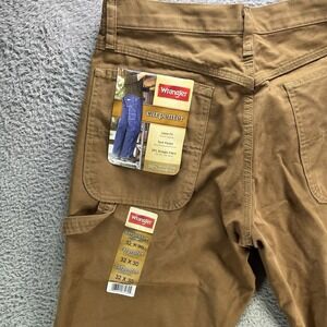 Wrangler Carpenter Pants Mens 32x30 Brown Loose Fit Workwear NWT